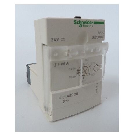 Unité de contrôle évolutif 1.25-5A 24V CC classe 20 pour commande et protection moteur 3P SCHNEIDER ELECTRIC LUCD05BL