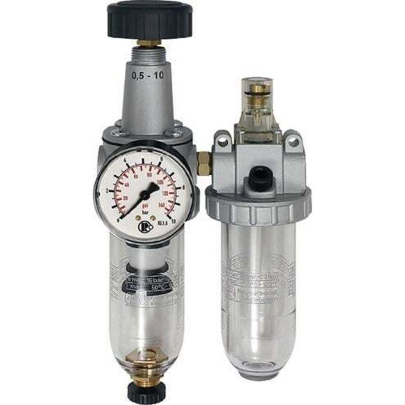 Unité de maintenance 2 pièces standard avec réservoir pc bg 1 g 1/4 - 101046 - Riegler