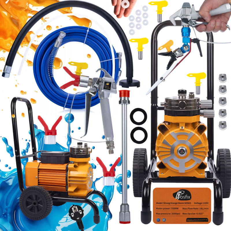 Unità di verniciatura Rosfix Strong Orange Storm SOS03 con un ampio set di accessori di verniciatura PACK-MAX2