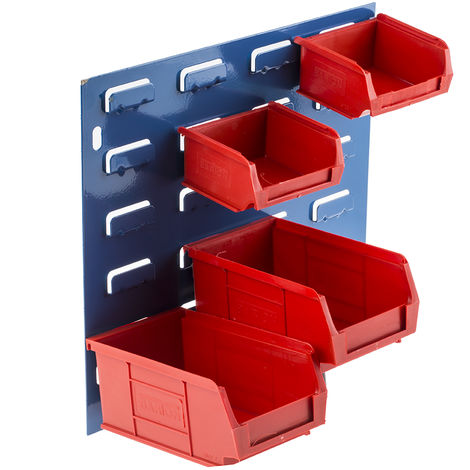 Unité de stockage de panneaux porte-outils RS PRO Bleu, Rouge en PP, 50mm x 100mm x 90mm ( Prix pour 1 )