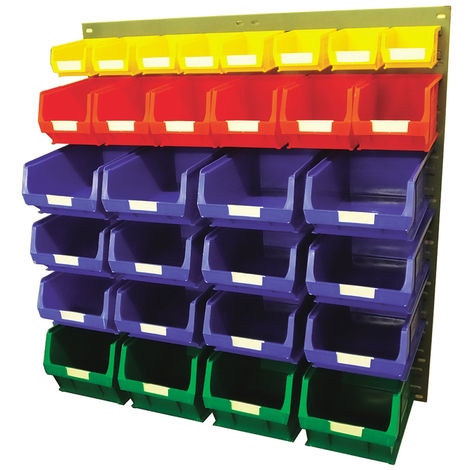 Unité de stockage de panneaux porte-outils RS PRO Bleu, vert, rouge, jaune en Acier, 946mm x 914mm ( Prix pour 1 Kit )