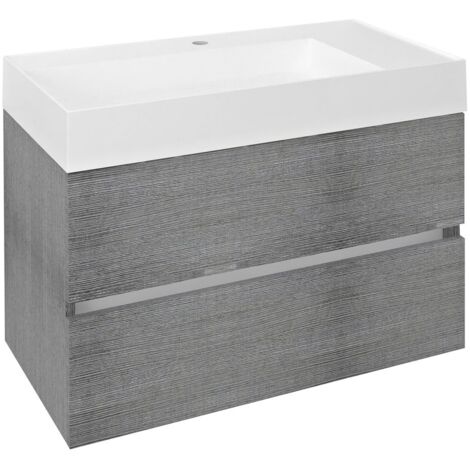 Unité de vanité ODETTA 82x50x43,5cm, chêne argenté