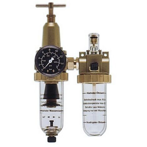 Unite d'entretien air comprimé Raccord G1/4 + G3/8 Debit 580 l/min