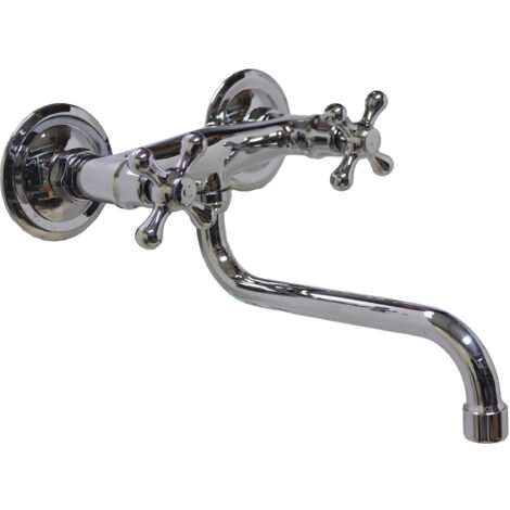 Unité d’évier modèle 404/C mitigeur pour lavabo, baignoire, fontaine de jardin en laiton chromé