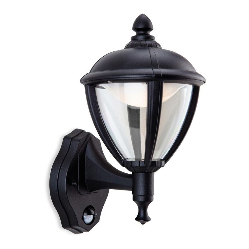 Unite - LED Outdoor Wall Lantern, PIR Black IP44 - Firstlight