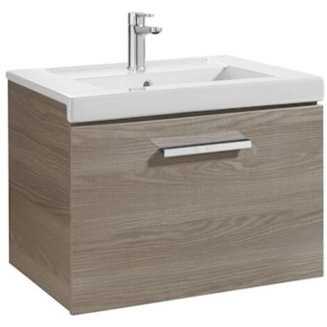 Unité Unik avec un tiroir + lavabo PRISMA - ROCA Couleur : Frêne - Dimensions : 600x460x450 mm - Position du lavabo : Centrale