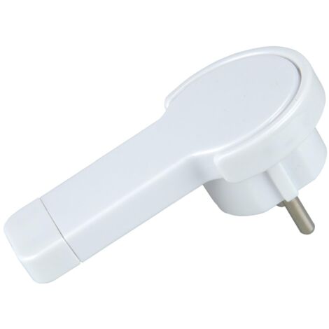 UNITEC 44107 Flach-Schutzkontakt-Stecker, weiß