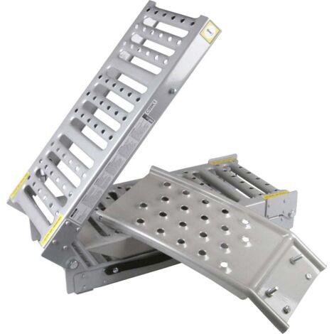 Unitec Auffahrrampe klappbar 200x25cm - 2 Stück Auffahrrampe klappbar