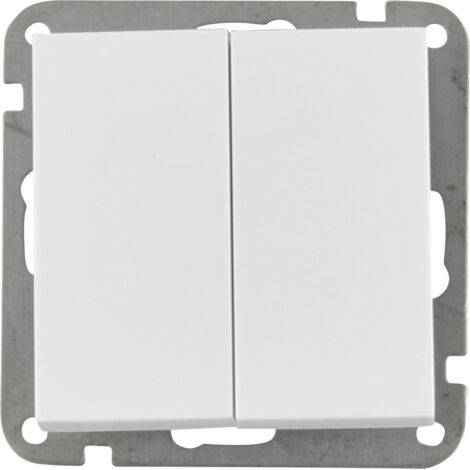 Unitec DoppelWechsel-Schalter Melbourne S702 ultraweiß Wechselschalter