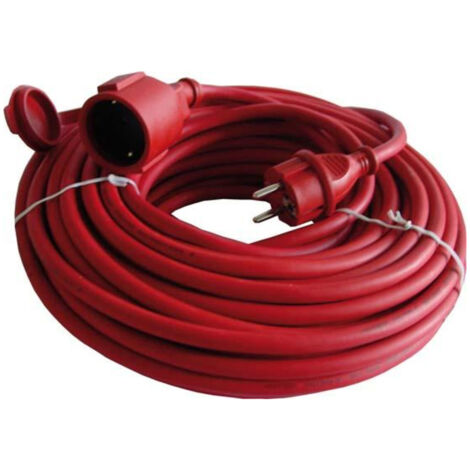 UNITEC Gummi-Verlängerung 25 m, rot, H07RN-F3G1,5