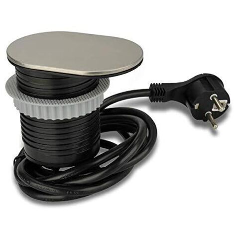 Unitec Schuko + USB Presa da Incasso, Coperchio in Acciaio