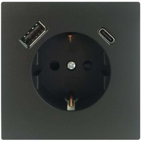 Unitec Steckdose mit USB A & C SaoPaulo anthrazit Elektrische Steckdosen & Buchsen