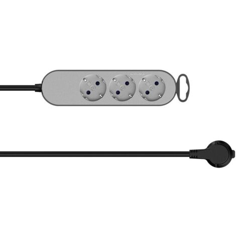 Unitec Steckdosenleiste 3-fach Greenline 1,8 m silber/anthrazit Steckdosenleiste