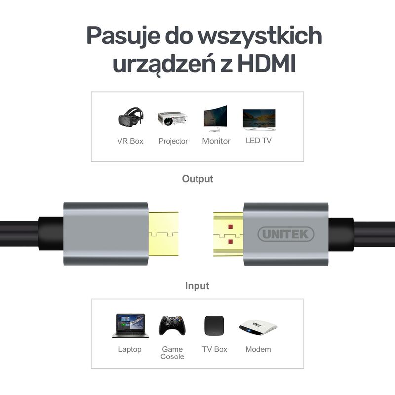 

UNITEK Cable HDMI (M-M), Ver. 2.0, 4K @ 60p, Audio Video I Diámetro 7,3 mm, 100% Cobre, Alta Velocidad con Ethernet HDMI, Monitor, Pantalla, Negro,