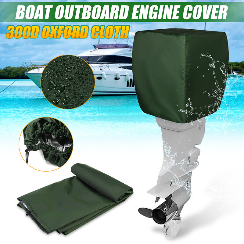 

Universal 115-225HP Protector de motor de cubierta de motor fuera de borda impermeable para barco (verde)