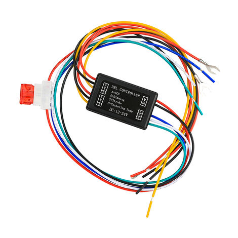 Universal 12-24V DRL controlador estroboscópico módulo intermitente día Controlador de luz de atenuación a Control de señal controlador,black,China