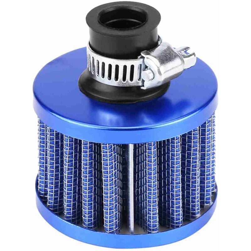 Image of Universal 12mm Auto Cold Air Intake Filter Kit Kurbelgehäuse Vent Abdeckung Verschnaufpause Blau