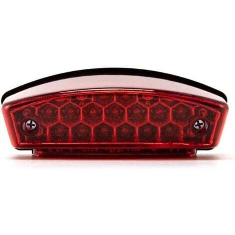 Universal 12V 21 LED Motorcycle Tail Light, White License Plate Light, Red Brake Light (B)