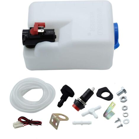 Universal 12V Windshield Washer Pump Bottle Reservoir Kit Windshield Washer Bottle