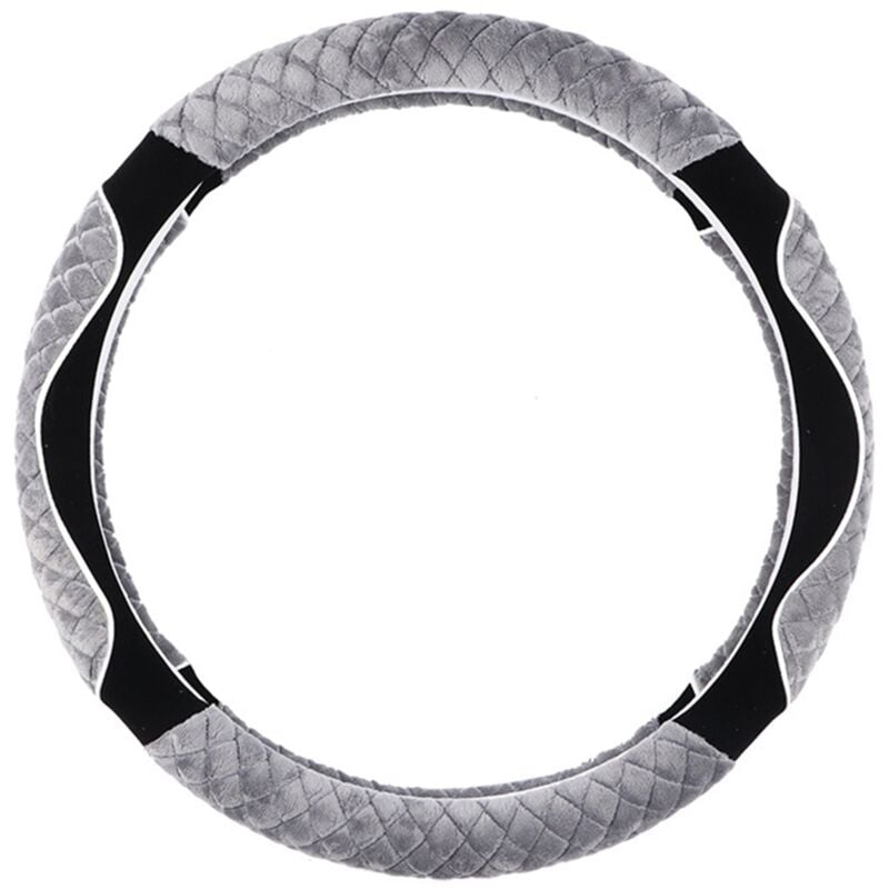 Image of Tlily - Universal 15 Zoll Plüsch Auto Lenkrad Abdeckung Nicht-Slip Lenkrad Abdeckung 1