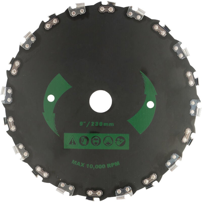 Universal 20 dents Faucheuse Lame à angle droit scie à chaîne Lame de scie débroussailleuse disque de jardin Accessoires machine 230mm Noir