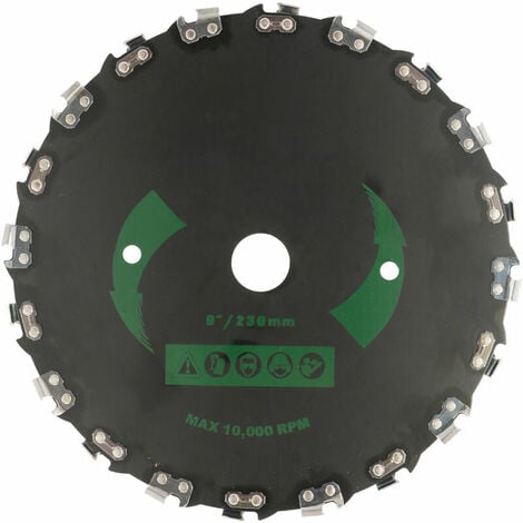 DERRUI Universal 20 dents Faucheuse Lame à angle droit scie à chaîne Lame de scie débroussailleuse disque de jardin Accessoires machine 230mm Noir
