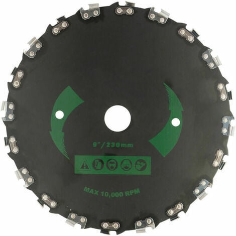 KMOND Universal 20 dents Faucheuse Lame à angle droit scie à chaîne Lame de scie débroussailleuse disque de jardin Accessoires machine 230mm roues à disque pour bois Noir