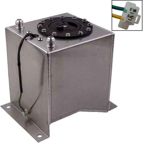 Universal 2.5Gallon 10L Fuel Cell Tank Mirror Polished Aluminum Fuel Sending