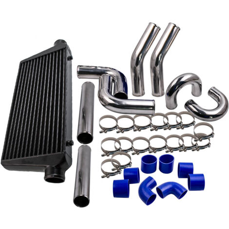 Universal 300x600x70mm intercooler + 76mm Turbo Piping Pipe Kit 700HP 1.8mm 3 "Universal Ladeluftkühler 600x300x76mm + 3'' 76mm Turbo Ladeluftkühler Rohr Kit