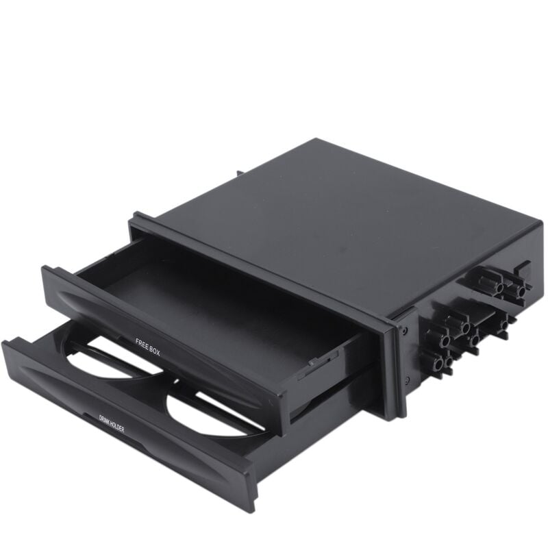 Image of Universal Auto Armaturenbrett Trim Doppel Din Radio Tasche Kit Getränkehalter Aufbewahrungsbox