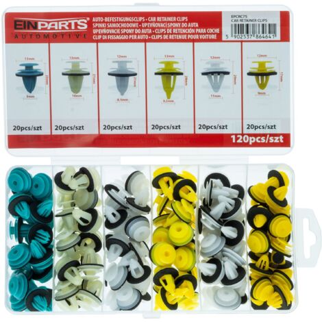 UNIVERSAL Autoclips und -stifte - 120-teiliges Set.