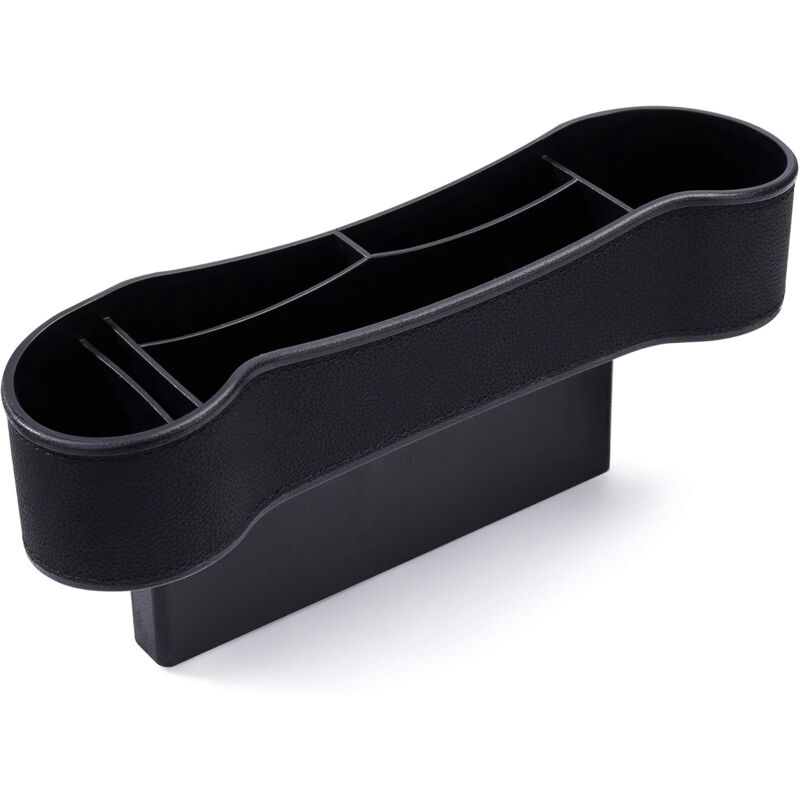 Image of Universal Autositz Lücke Aufbewahrungsbox Auto Organizer pu Leder Getränkehalter Schwarz Organizer