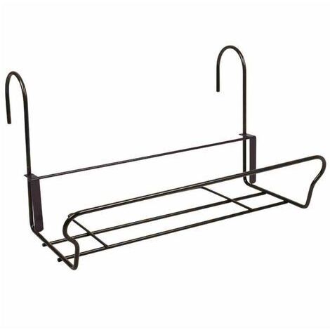 Universal Balkonkasten-Halter schwarz mit Sicherheitshaken 41,5 x 22 cm