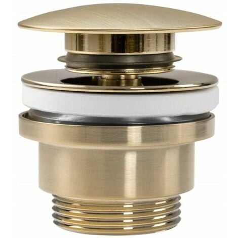 Universal Basin Click-Clack Plug REA Brush Gold