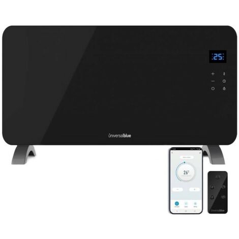 Universal Blue Cala Conta 5015B Panel Calefactor de Cristal Negro 1500W WiFi