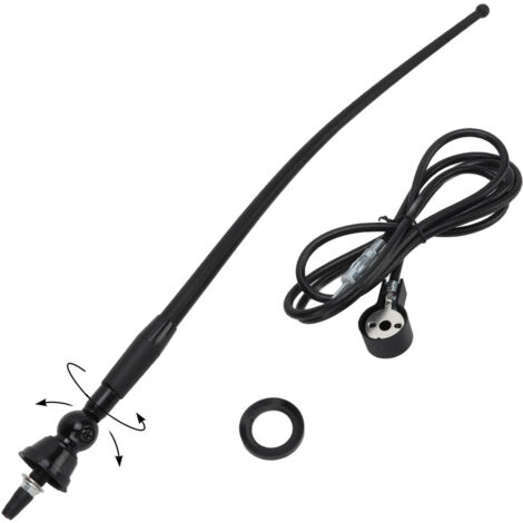 Universal Car FM Am Antenne High Flexible Auto Radio Aériale avec connecteur Male Din pour Truck Bus Caravan