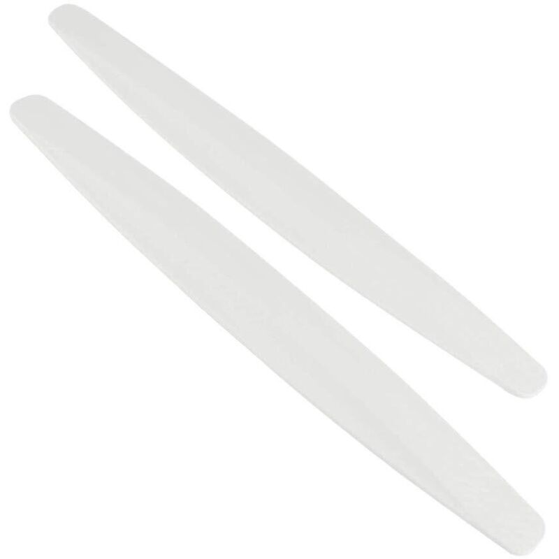 Tinor - Universal Car Front Rear Corner Bumper Guard Protector Carbon Fiber Anti-collision Strip Sticker Anti-rub Edge (White)