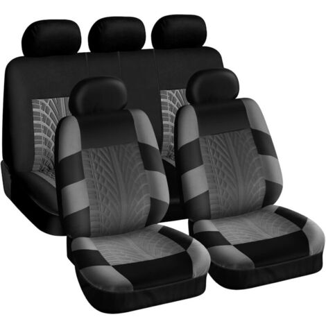 Universal Car Seat Cover, Protective Car Seat Cover - Set of Front and Rear Seat Covers, Gray