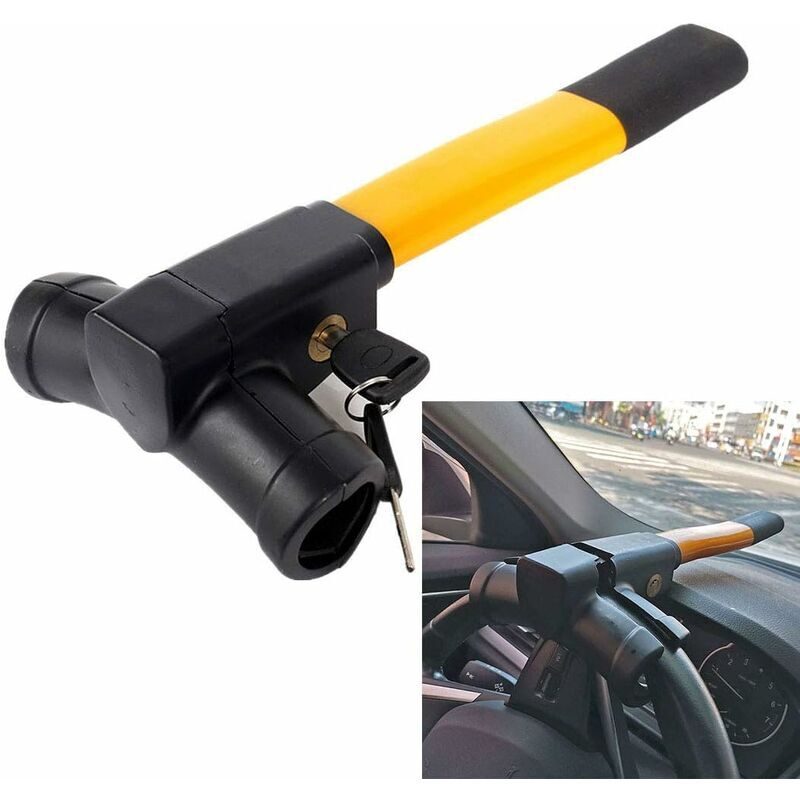 Universal car security anti-theft rod car steering wheel lock retractable tlock anti-theft steering wheel bar