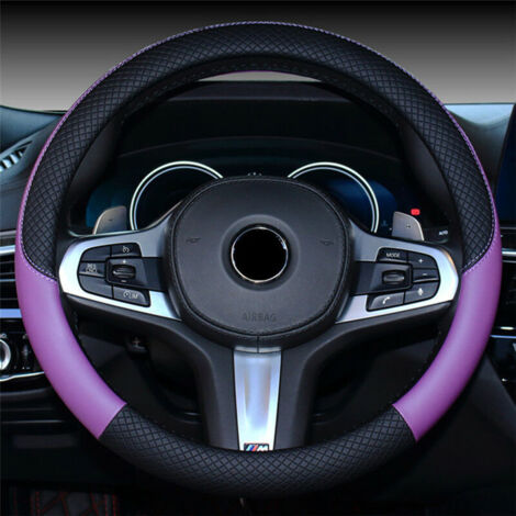 Universal Car Steering Wheel Cover, Durable Leather, 38cm