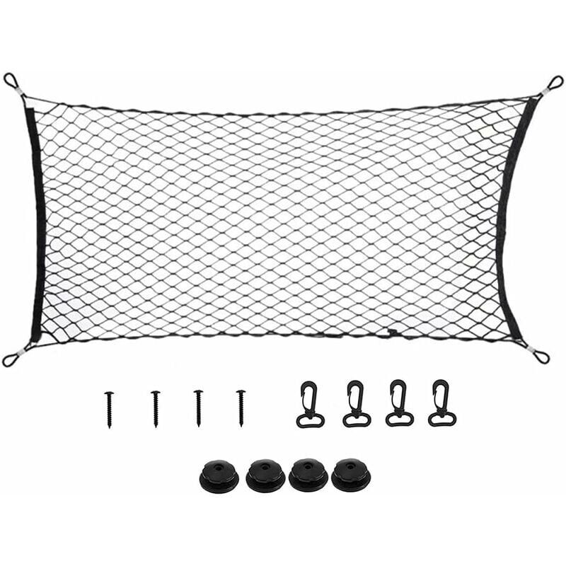 Universal Car Storage Net, Luggage Organizer Net, Car Trunk Net, Car Accessories Net, Kids Luggage Net, for SUV, Truck Black70120cm