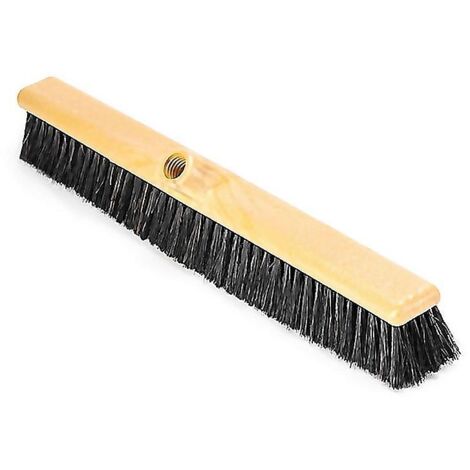 UNIVERSAL cepillo poly-p/600 pvc 1597 sin mango , Cepillo barrendero base PP 600 mm Fibra Poly-Pelo sin mango 1597. - Tamaño: 500 mm. - Color: Negro - Polipropileno con rosca espec