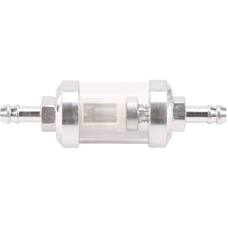 Image of Universal Chrom Glas Kraftstoff Benzin Dieselmotor Inline Filter 5/16 '8mm Silber