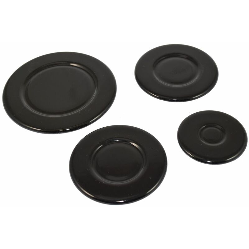 Ufixt - Universal Cooker Hob Gas Burner Cap 4 Piece Set 55mm 75mm 100mm