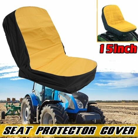 Universal cortacésped Tractor asiento cubierta amarillo acolchado comodidad almohadilla bolsa de almacenamiento 15,3513,7811,814,72 pulgadas