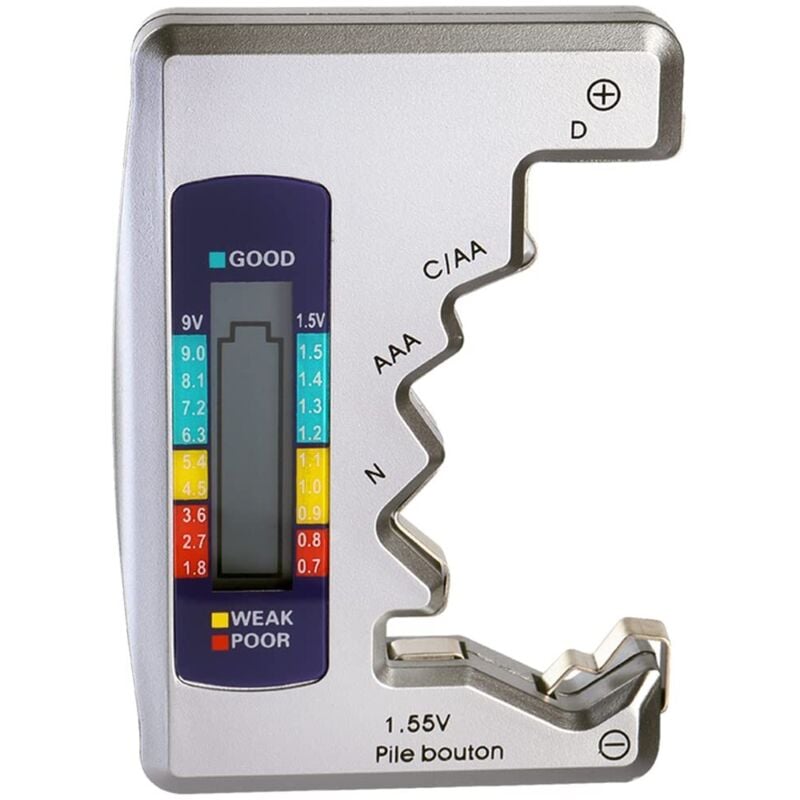 Image of Universal-Digital-Batterietester für AA AAA CDN 9 V 1,5 V Knopfzellen-Minibatterien