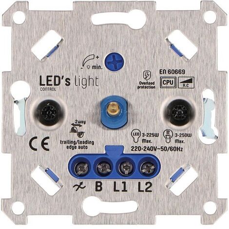 Universal Dimmer 3 - 250W Halogen-/LED-Lampen Wechselschaltung