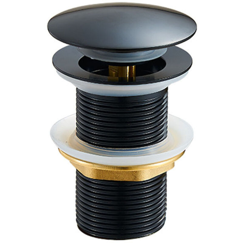 Image of Universal drain plug without overflow, black&hellip;