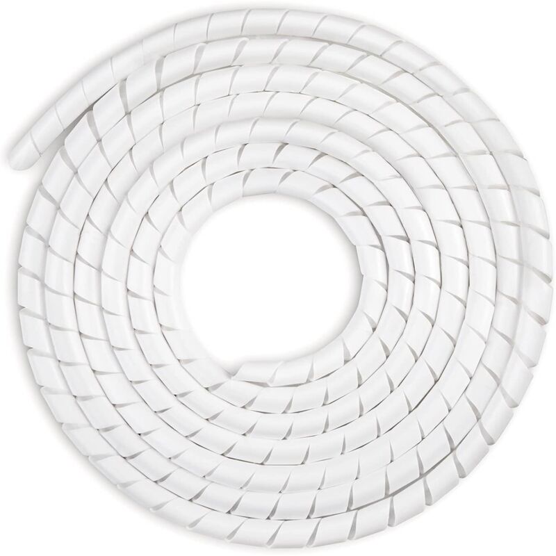 Tinor - Universal Flexible Spiral Sleeving 6mm, Cable Tidy Kit 1 Pack Spiral Cable Wrap Tube For Protecting Tv/pc/usb/tv/aux Antenna Cable - (15m),