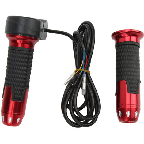 Universal-Gasgriff (12–99 V) für Elektrofahrräder und -roller, mit Knopf, Rot